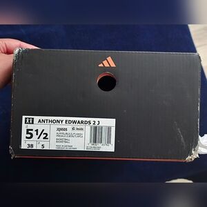 adidas Anthony Edwards 2 J Black with Orange Logo